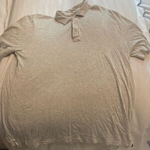 Faherty Gray Polo Shirt with Relaxed Fit